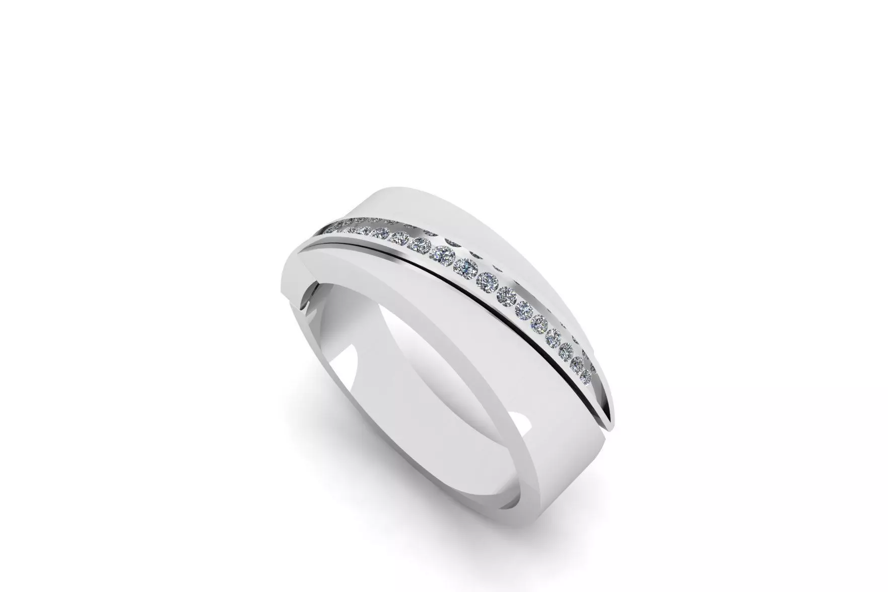 Diamond Ring R 207 3D print model_0
