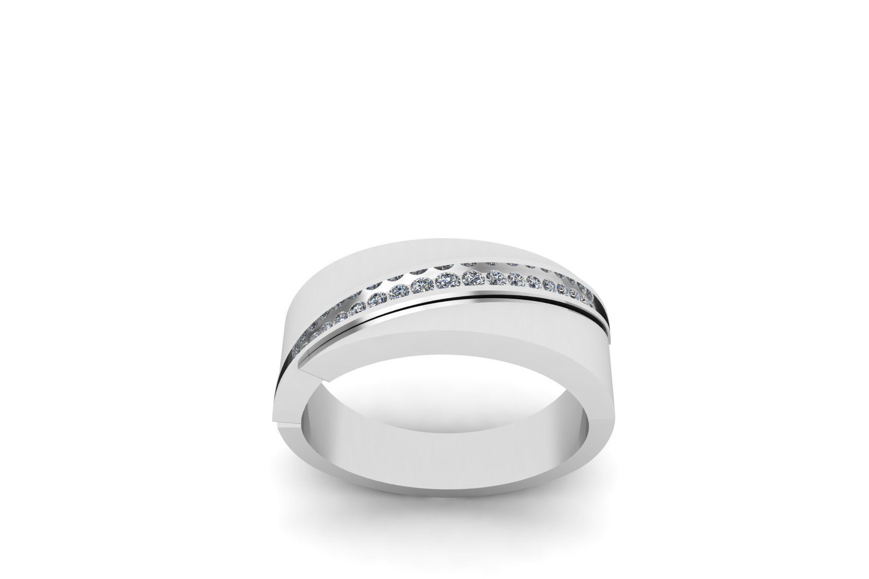 Diamond Ring R 207 3D print model_1