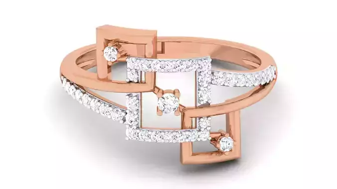 Women Diamond Ring 3dm renders detail