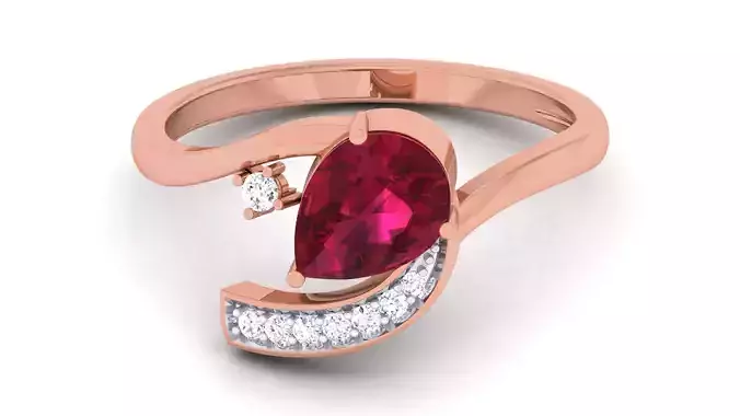 Women Diamond Ring 3dm renders detail