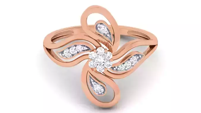 Women Diamond Ring 3dm renders detail