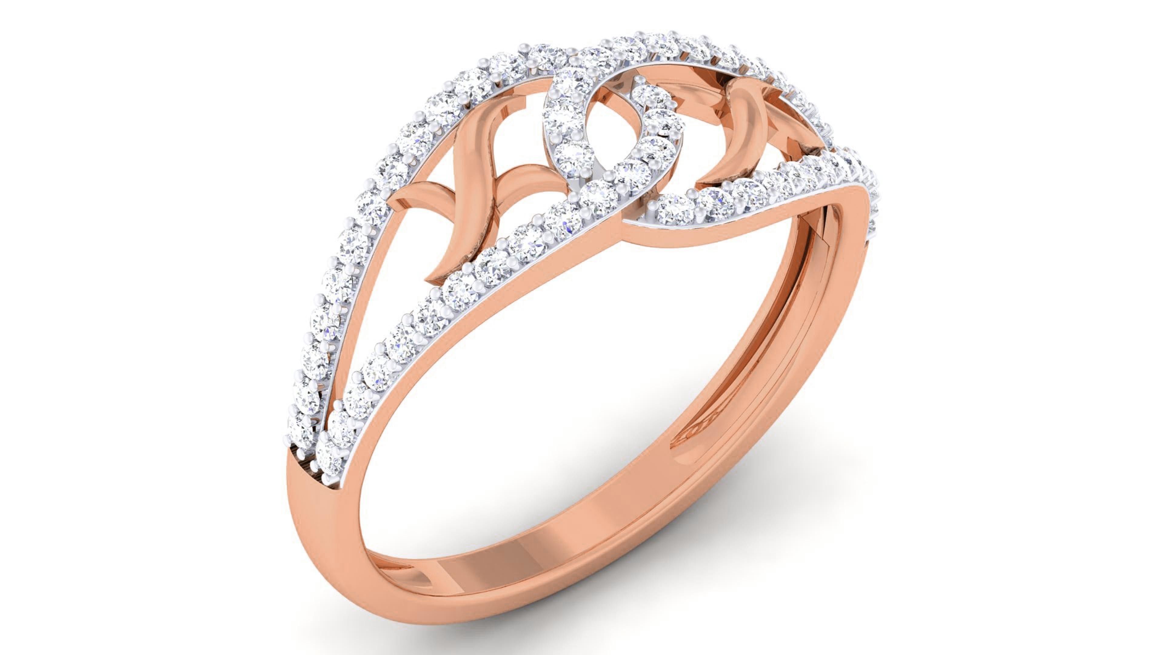 Women Diamond Ring 3dm renders detail 3D print model_6