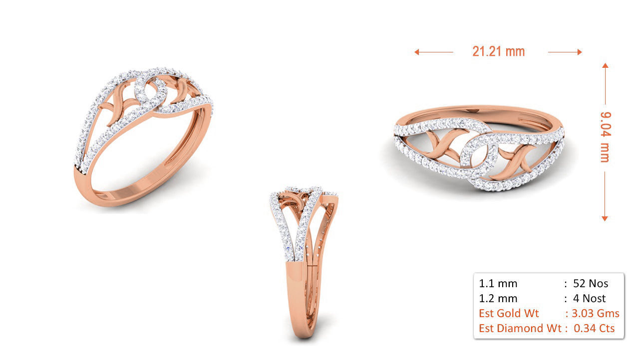 Women Diamond Ring 3dm renders detail 3D print model_2