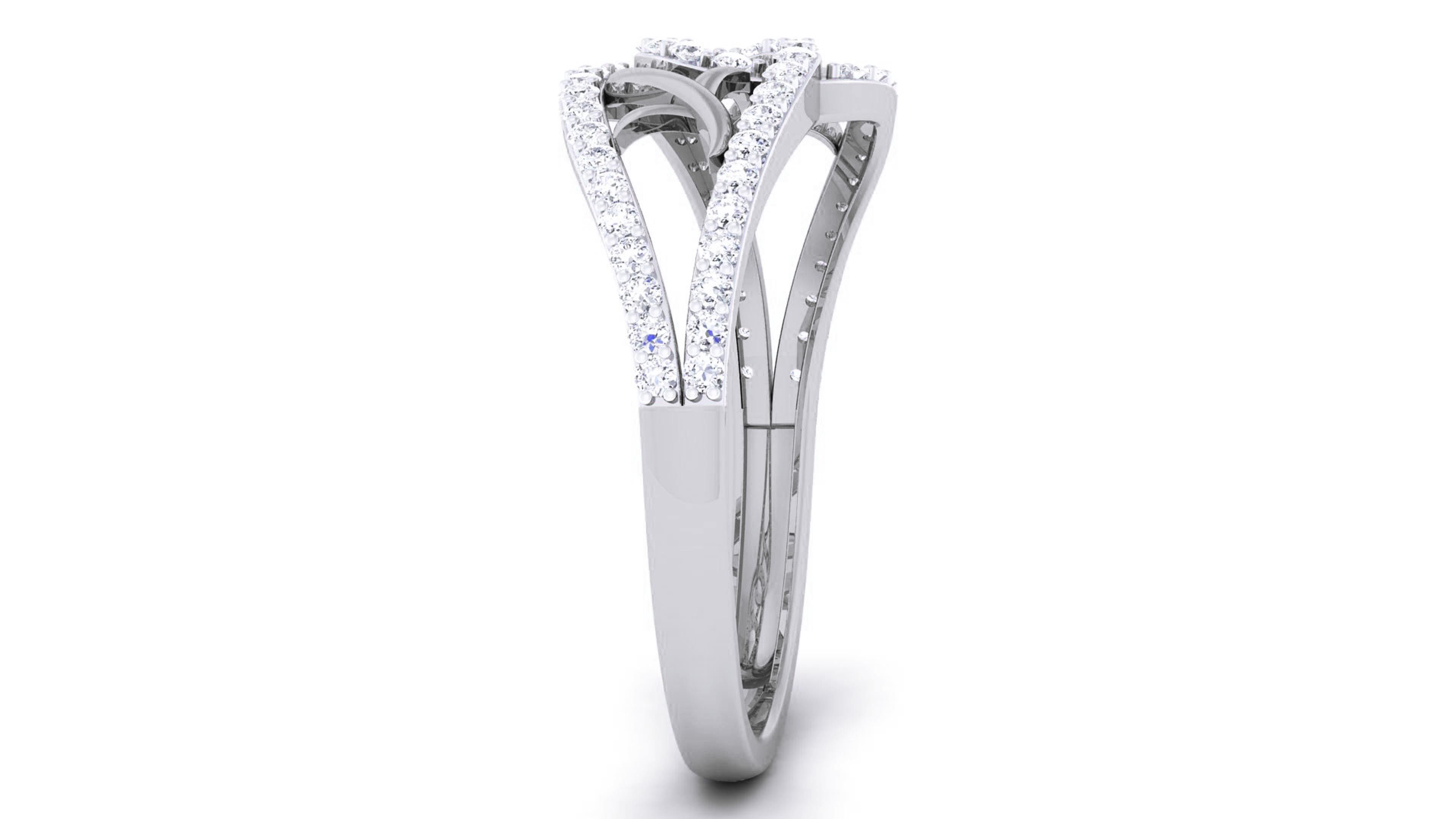 Women Diamond Ring 3dm renders detail 3D print model_7