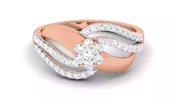 Women Diamond Ring 3dm renders detail