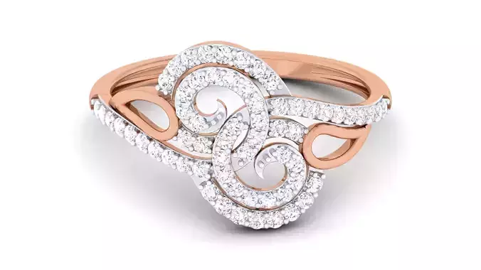 Women Diamond Ring 3dm renders detail