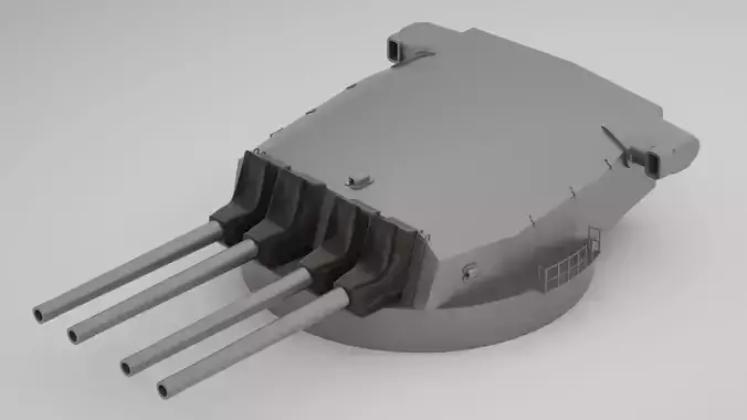 380mm 45 Mle 1935 Model 1935 3D model