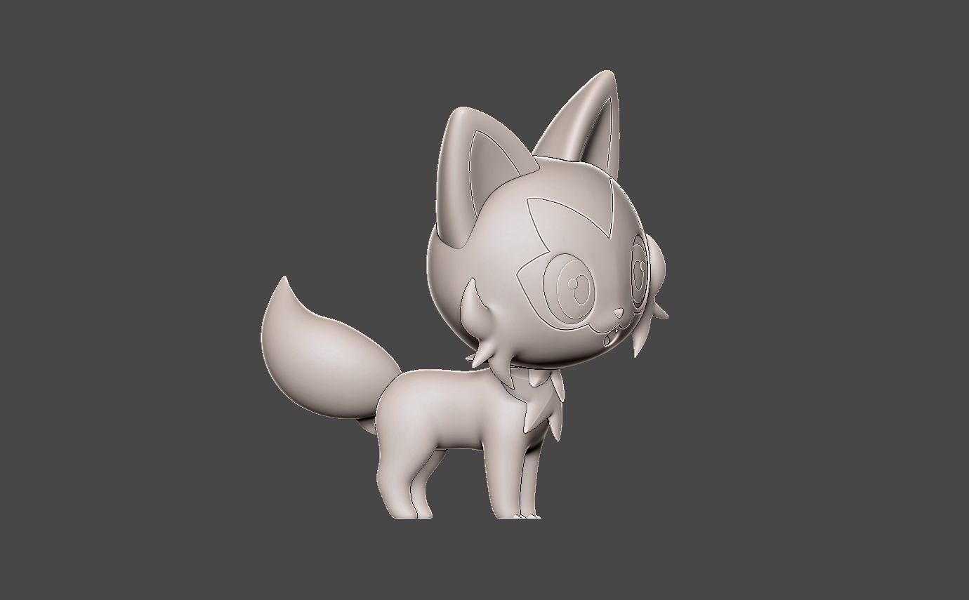 Pokemon sprigatito 3D print model_10