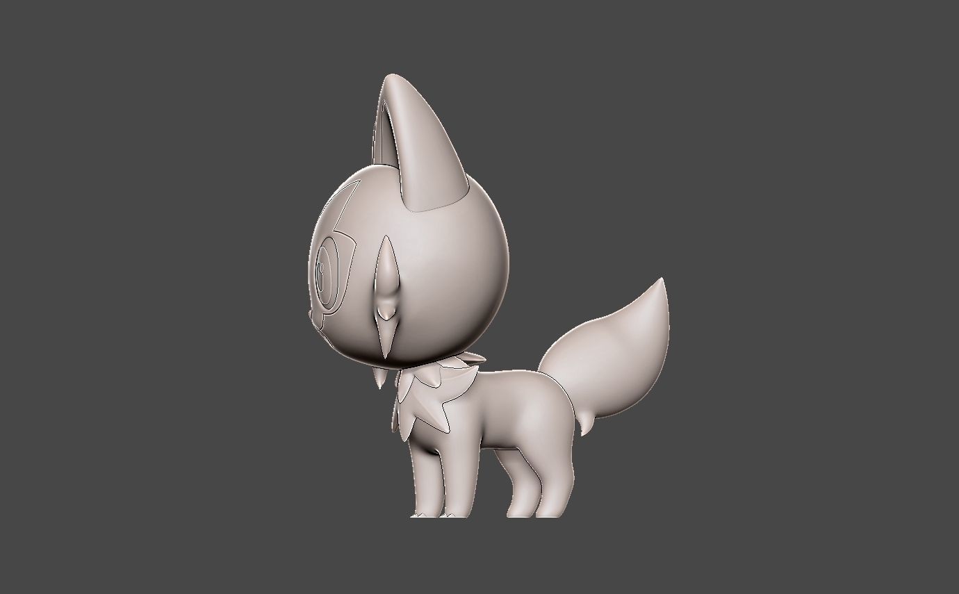 Pokemon sprigatito 3D print model_6