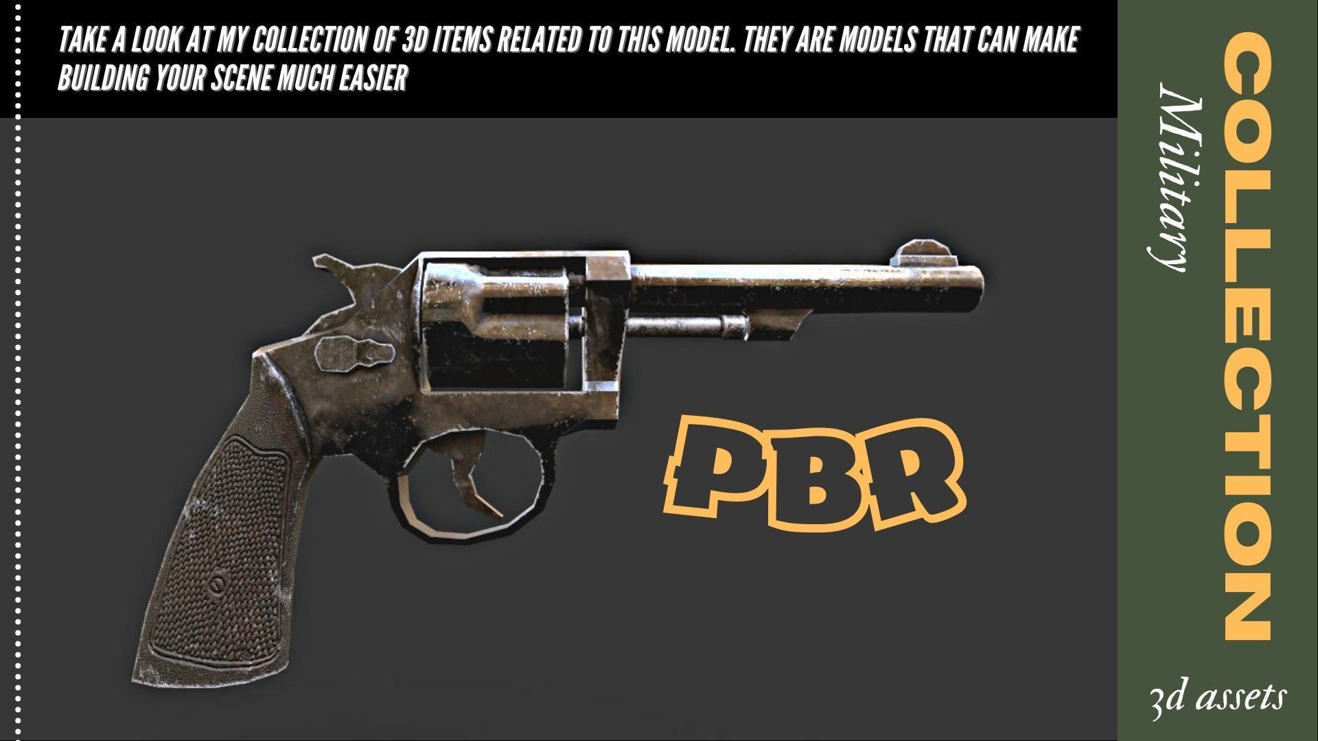 Revolver S wesson 38 3D Low-poly Low-poly 3D model_4