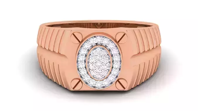 Gents Diamond Ring 3dm renders detail