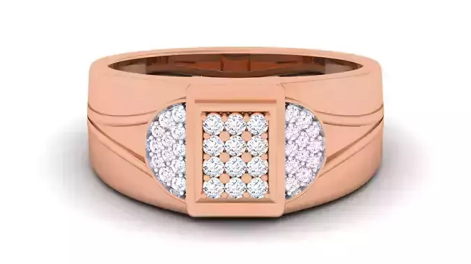 Gents Diamond Ring 3dm renders detail