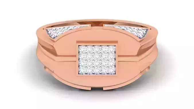 Gents Diamond Ring 3dm renders detail
