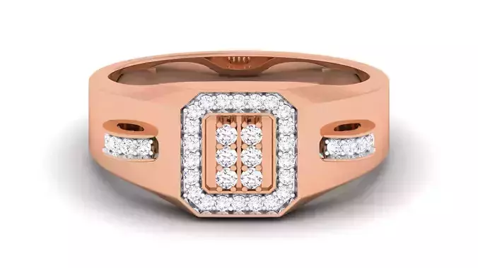 Gents Diamond Ring 3dm renders detail