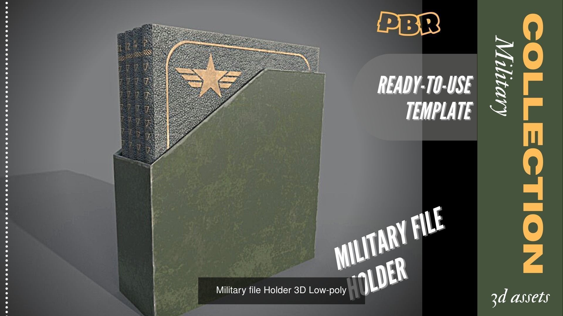 Military table collection 3D Low-poly _7