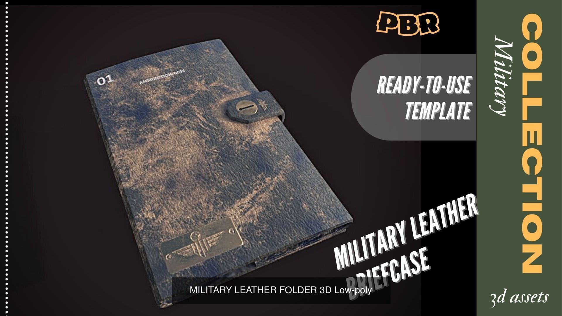 Military table collection 3D Low-poly _6