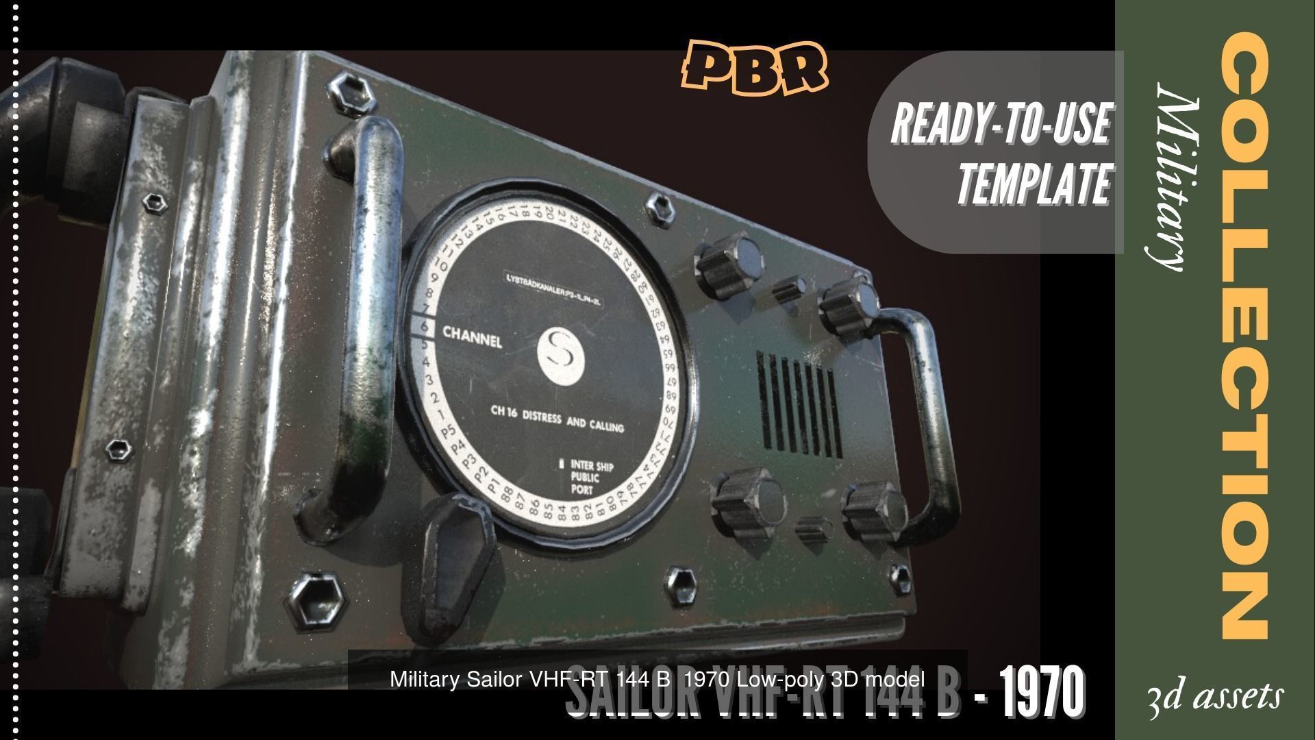 Military table collection 3D Low-poly _2