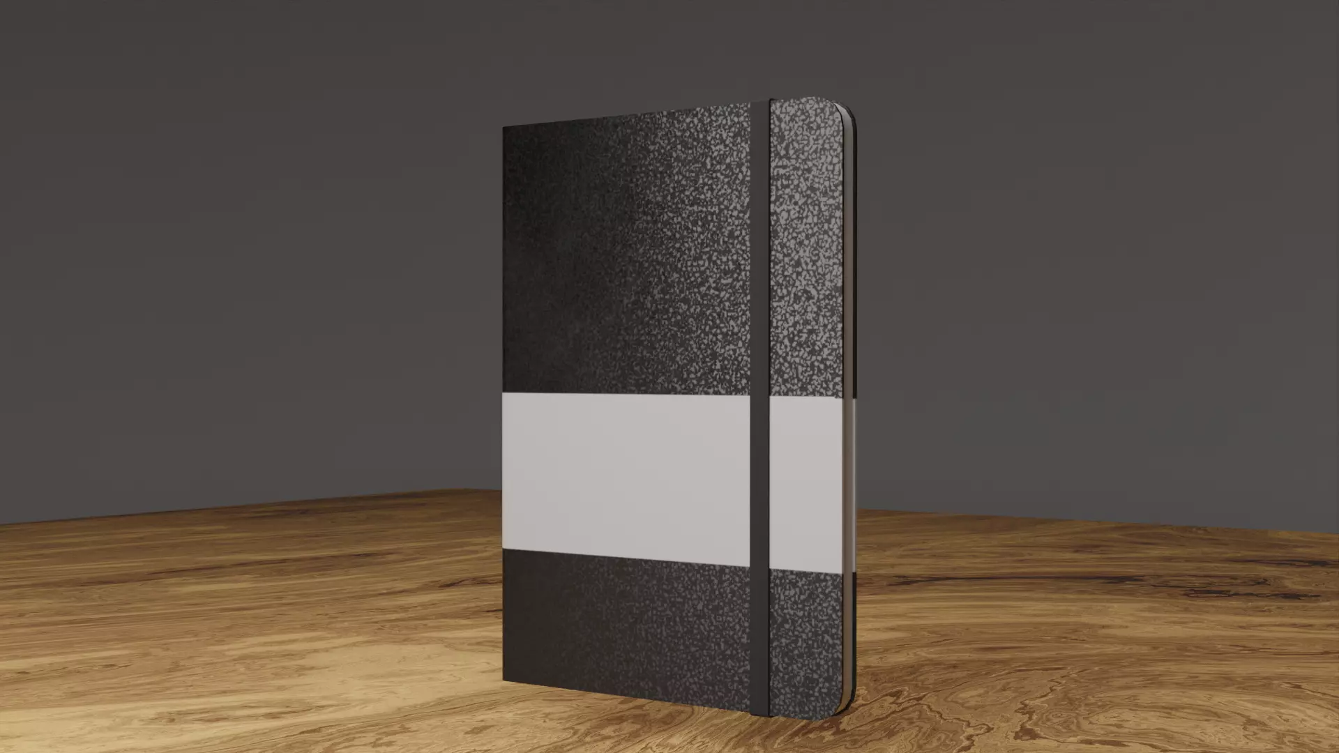 Notebook with strap Low-poly 3D model_0