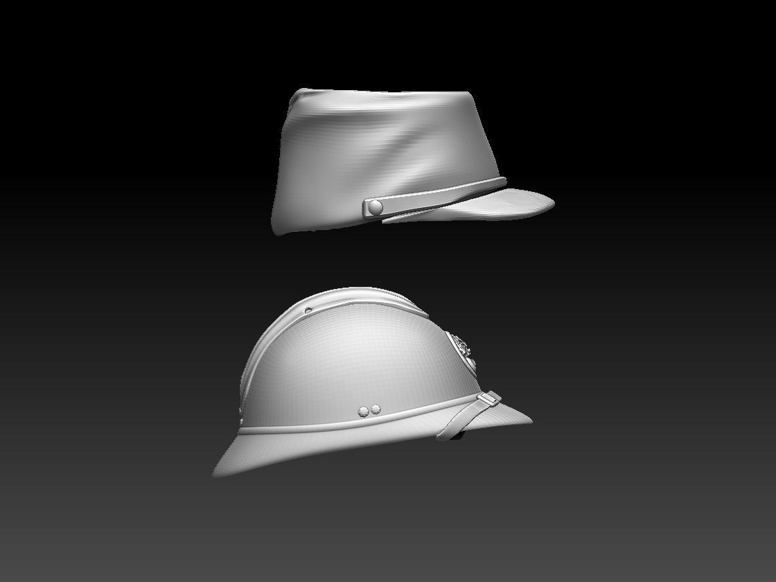 FRENCH HELMET CAP 3D print model_1