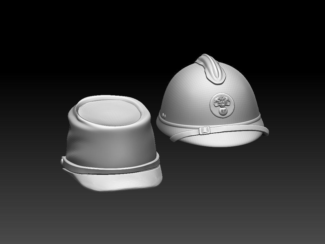 FRENCH HELMET CAP 3D print model_14