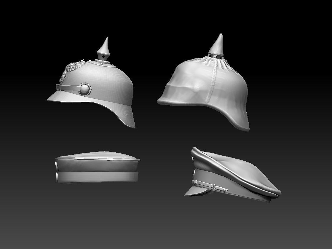 GERMAN HELMET CAP 3D print model_10