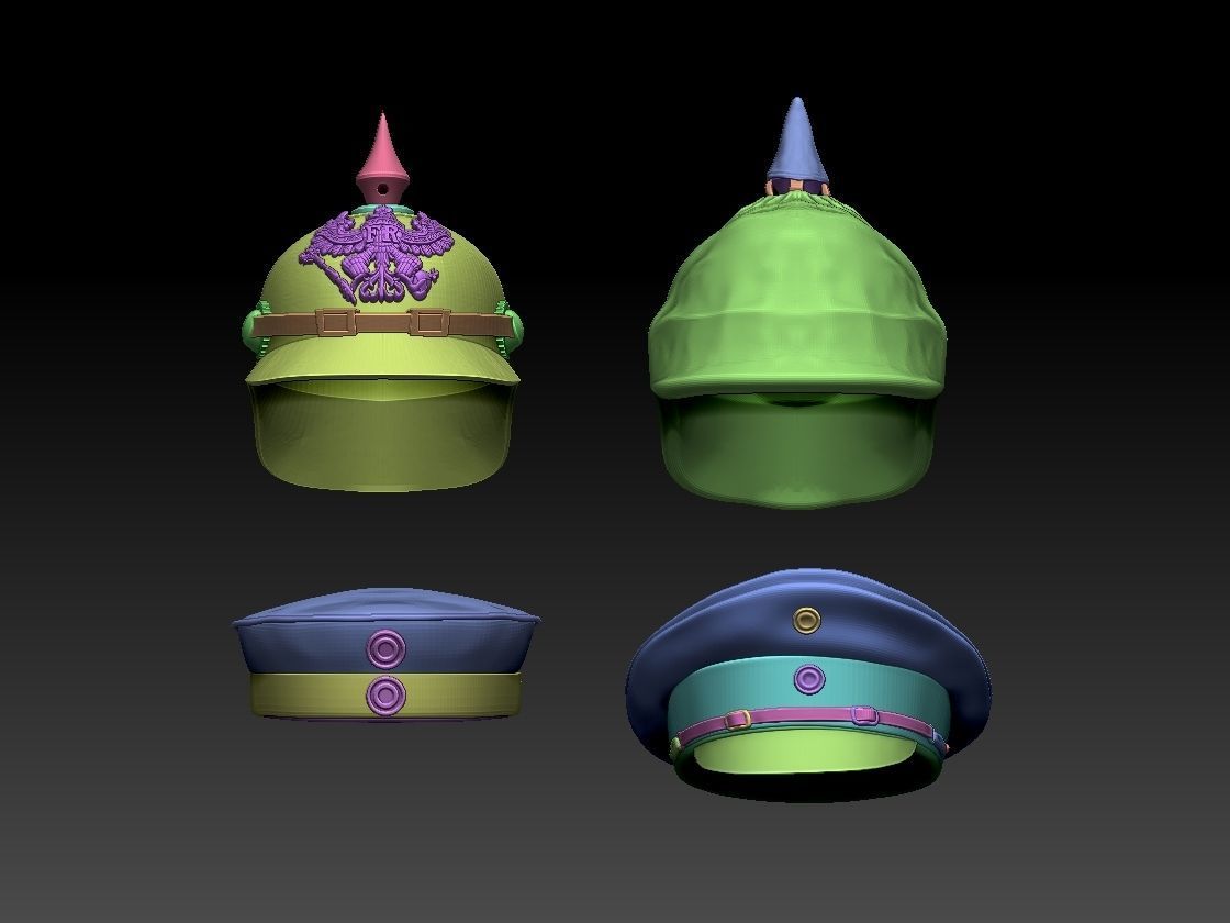 GERMAN HELMET CAP 3D print model_4