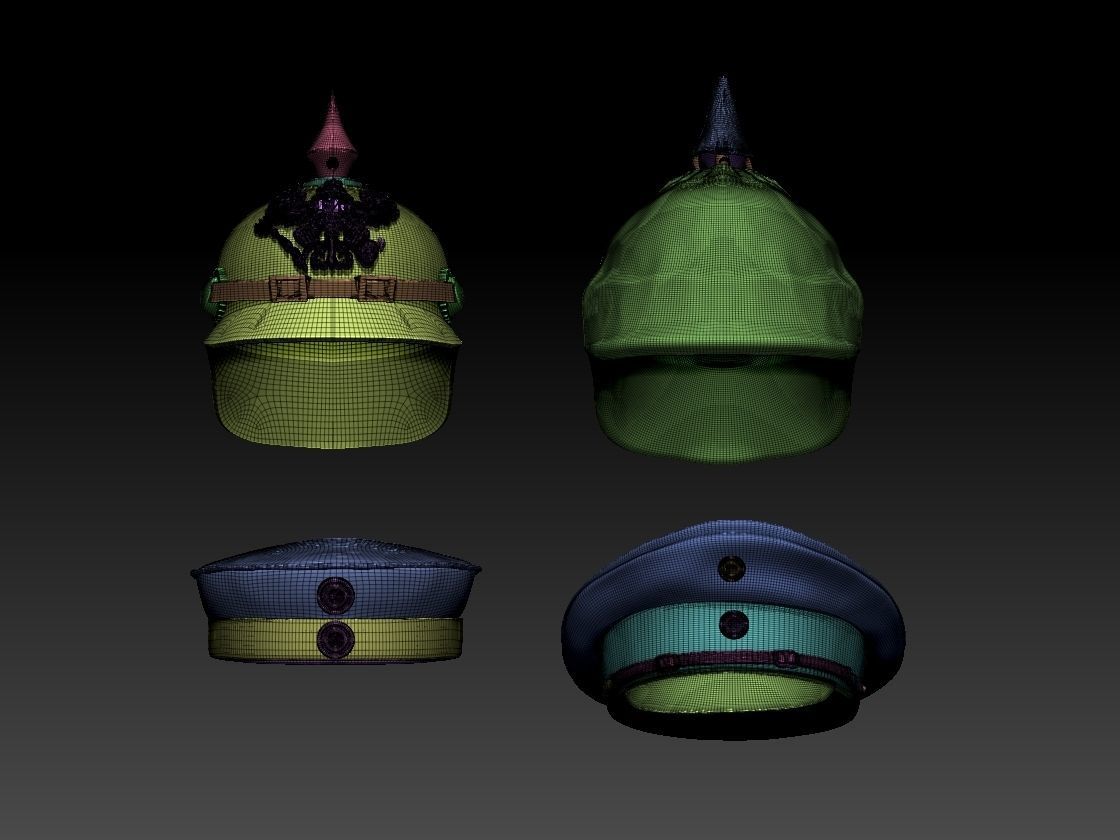 GERMAN HELMET CAP 3D print model_9