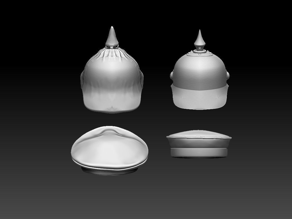 GERMAN HELMET CAP 3D print model_7