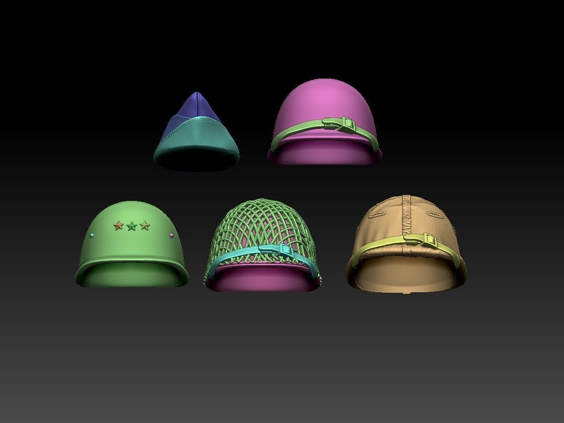 USA HELMET CAP 3D print model_10