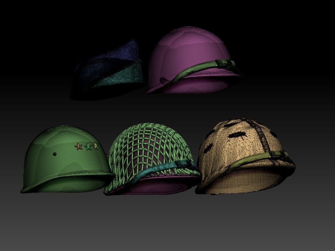 USA HELMET CAP 3D print model_13