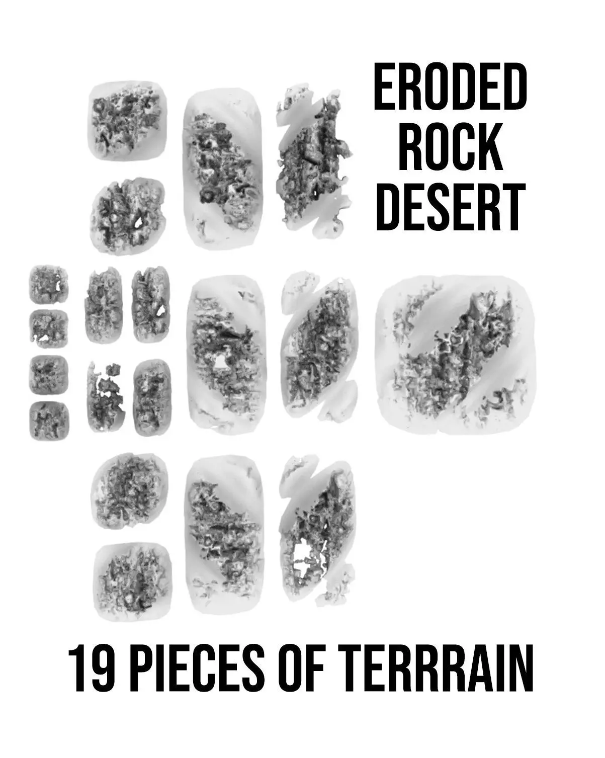 Eroded Rock Desert 3D print model_0