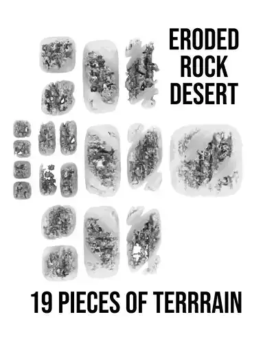 Eroded Rock Desert 3D print model