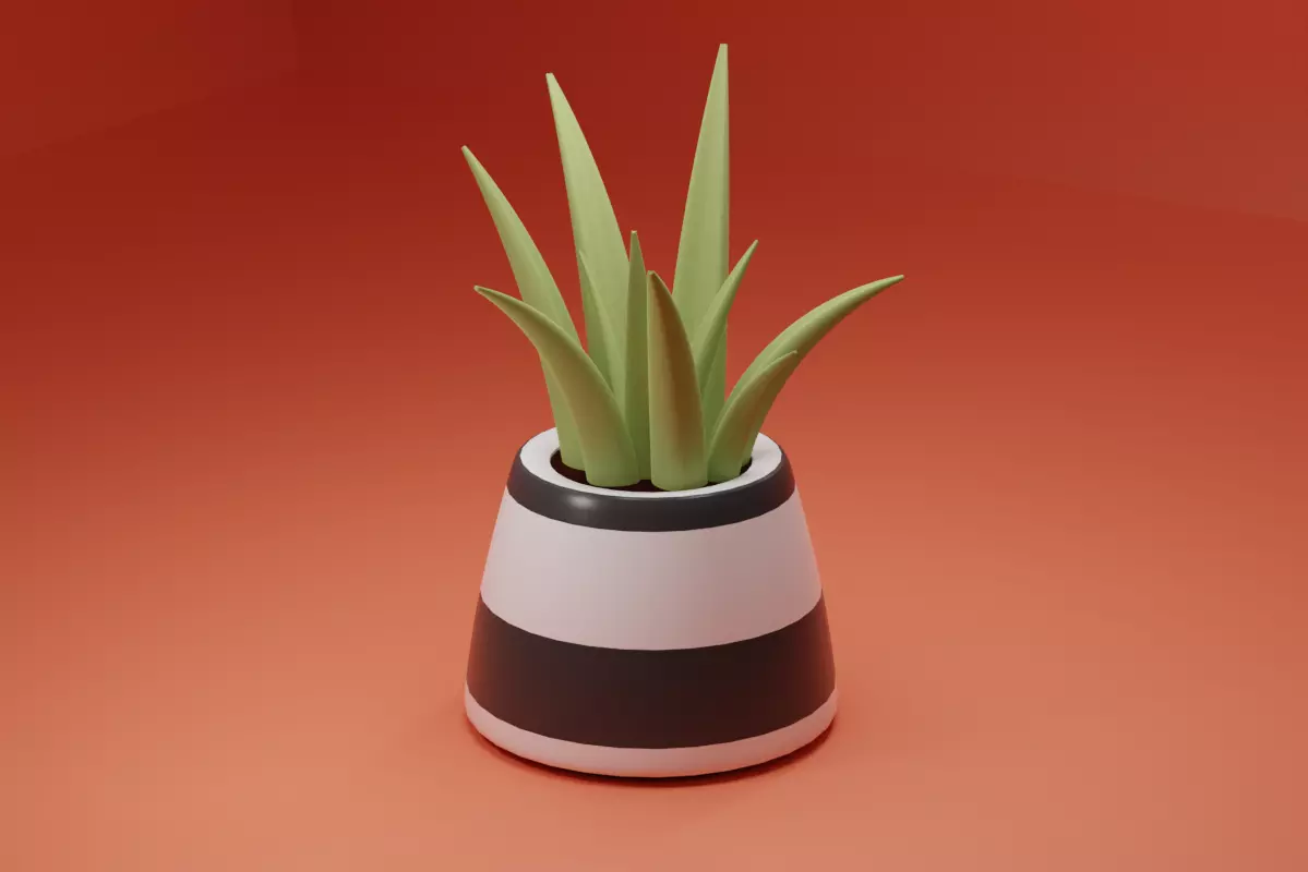 Aloe vera plant Free 3D model