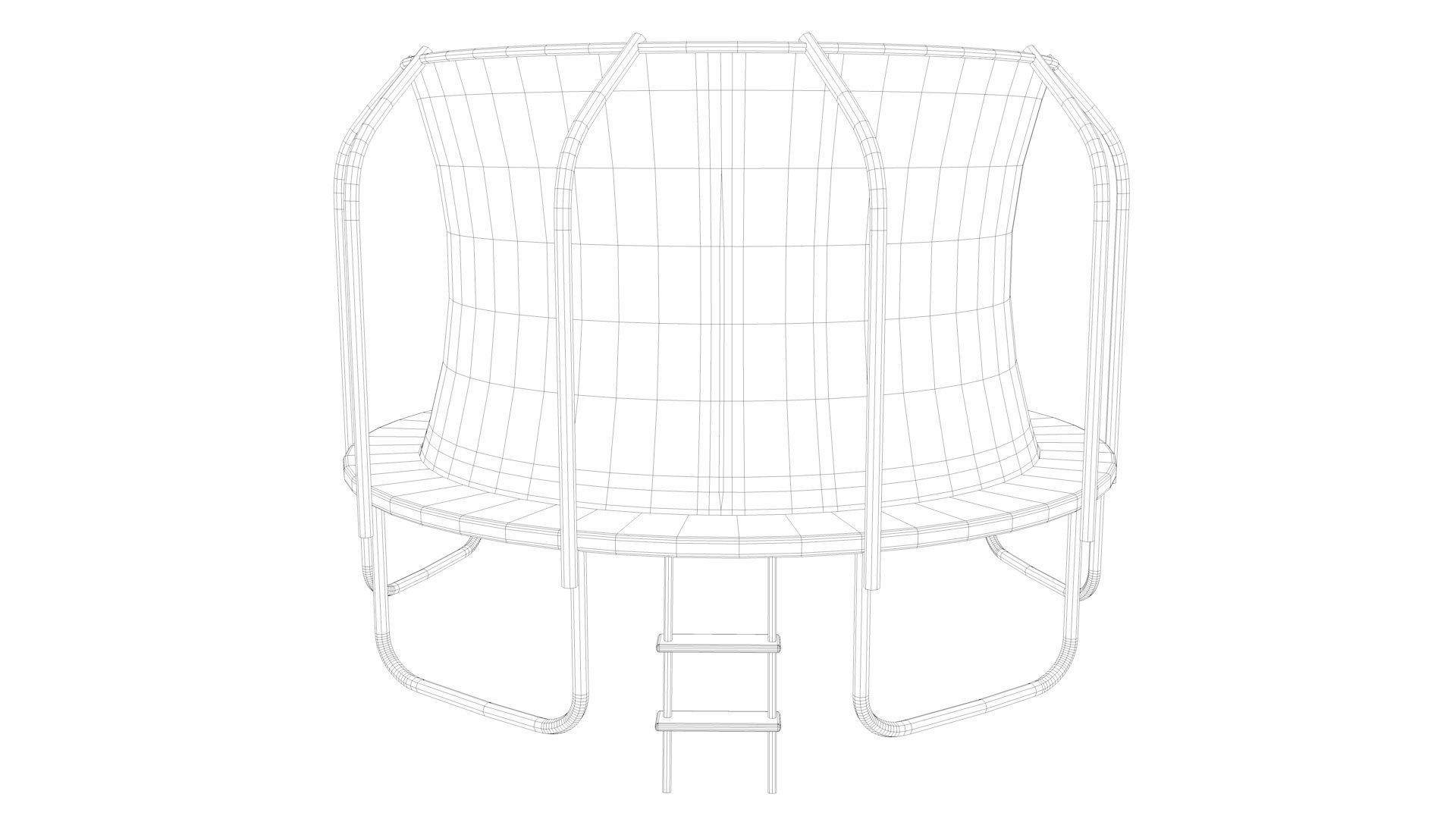 Trampoline Low Poly Game Ready Low-poly 3D model_3