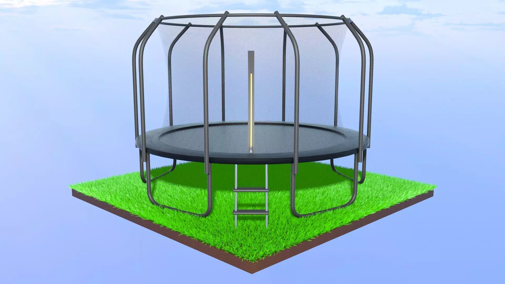 Trampoline Low Poly Game Ready Low-poly 3D model_0