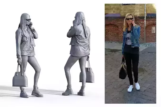 Figure Agi typ C for ship model railway diorama 3D