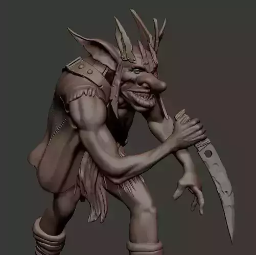 goblin warrior  3D print model 3D print model