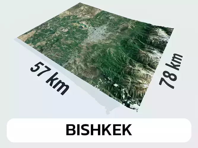 Bishkek Kyrgyzstan City Landscape 3D Model 3D model