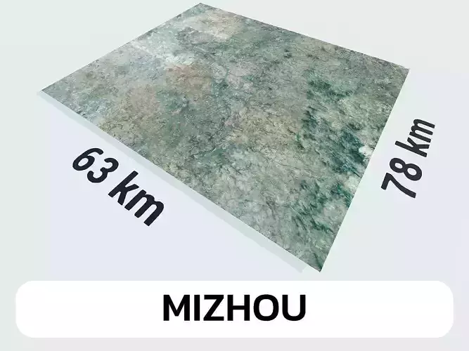 Mizhou China City Landscape 3D Model