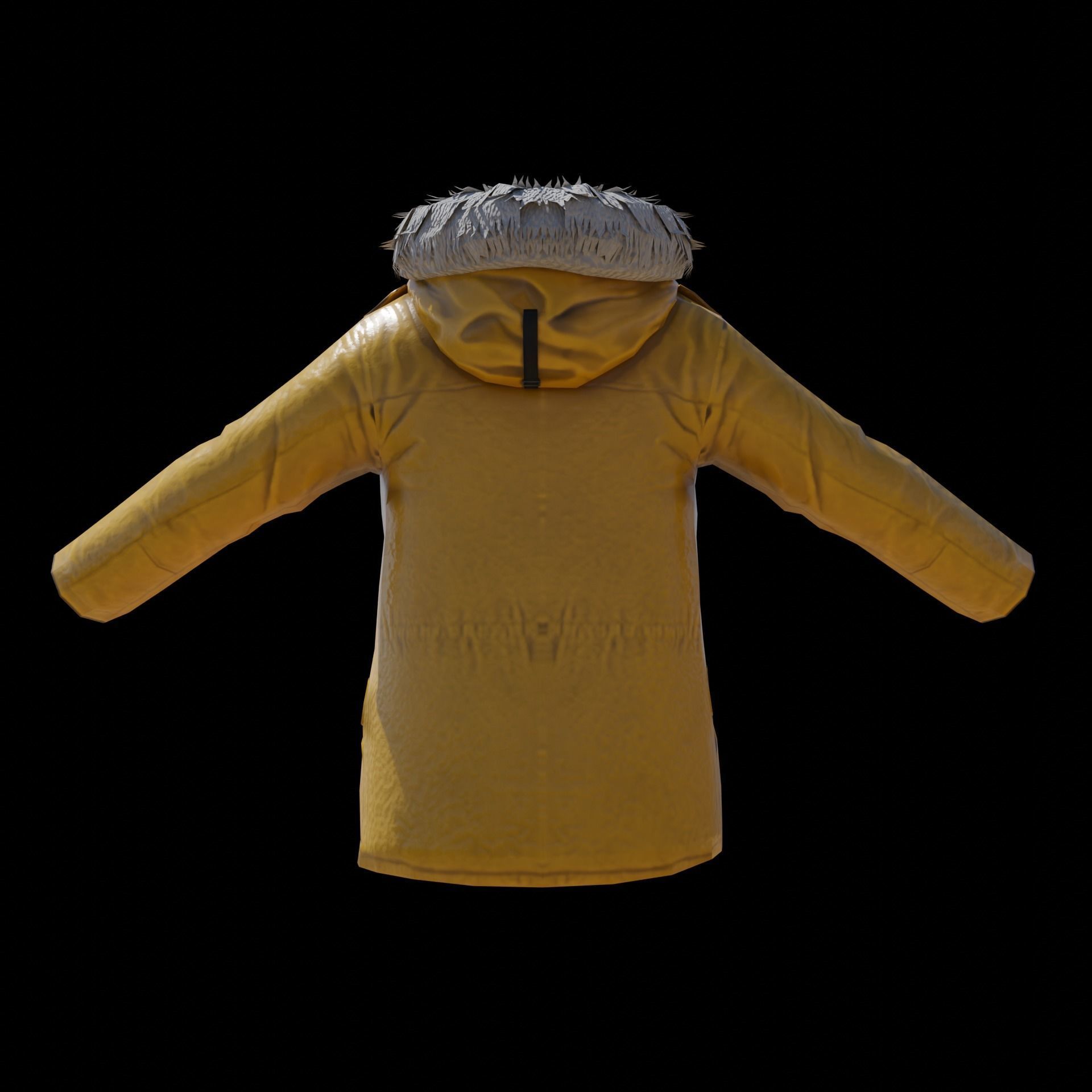 Rain Coat Low-poly 3D model_8