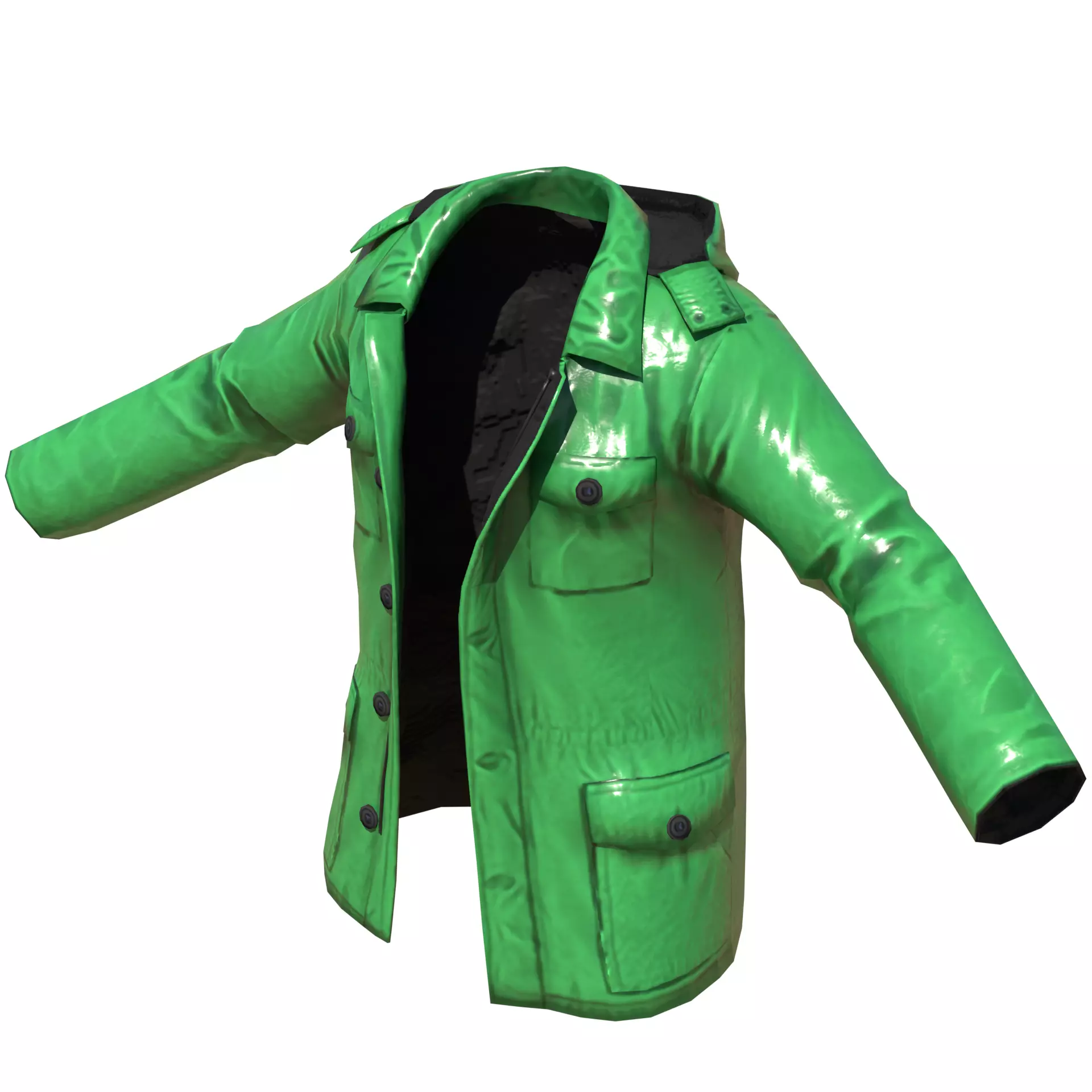 Rain Coat Low-poly 3D model_0