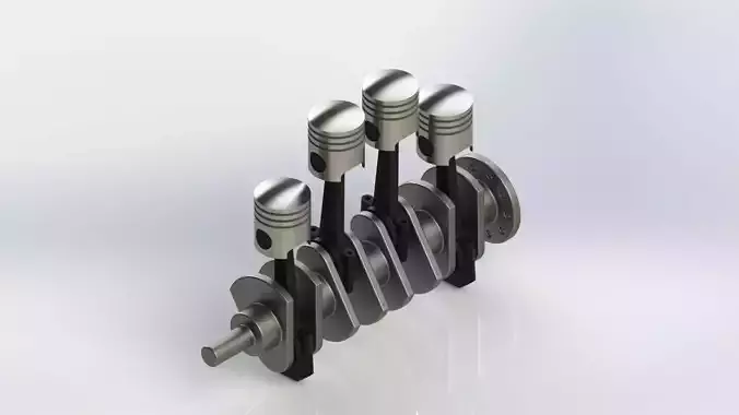 4 Cylinder Engine 3D print model