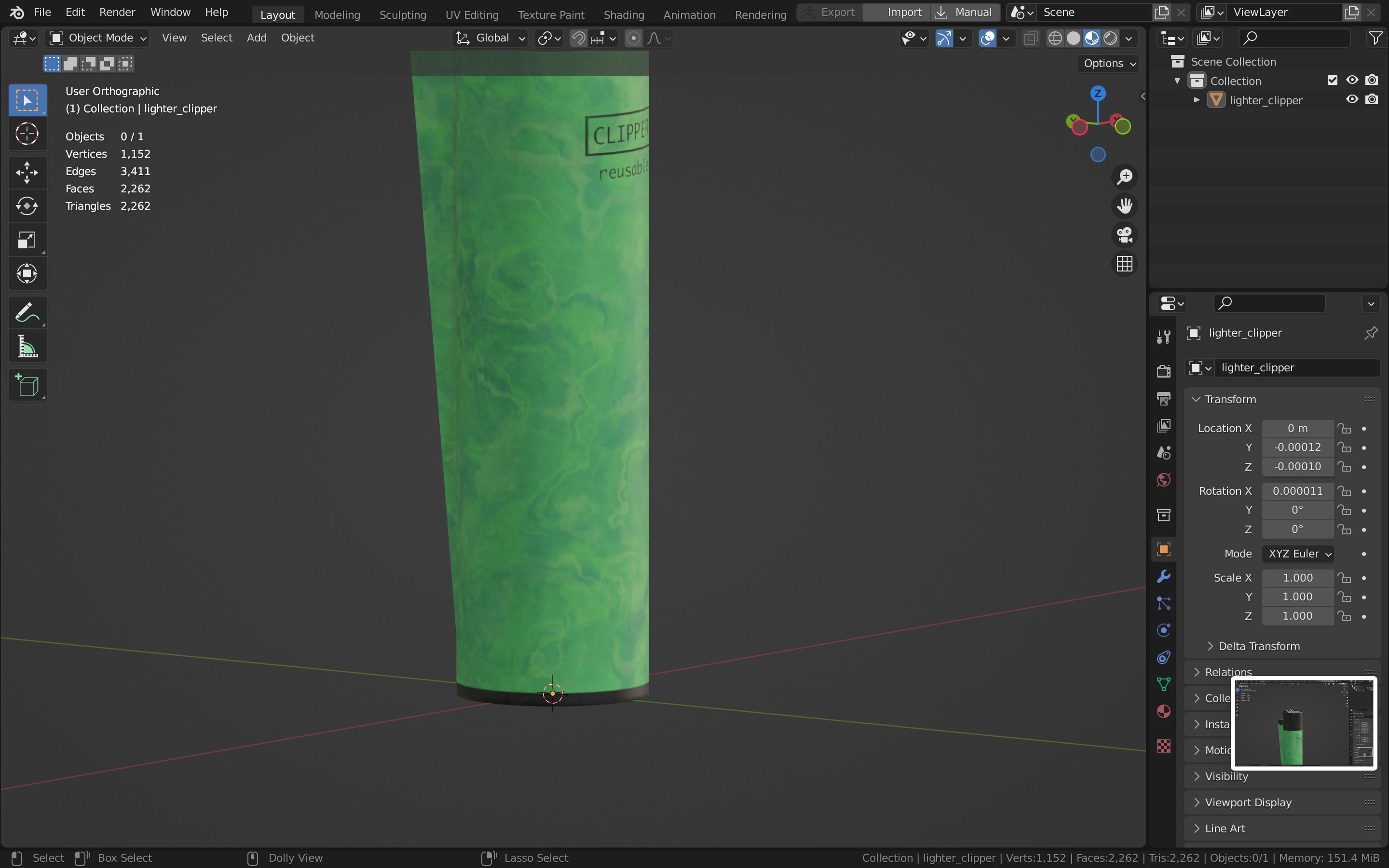 Lighter Low-poly 3D model_57