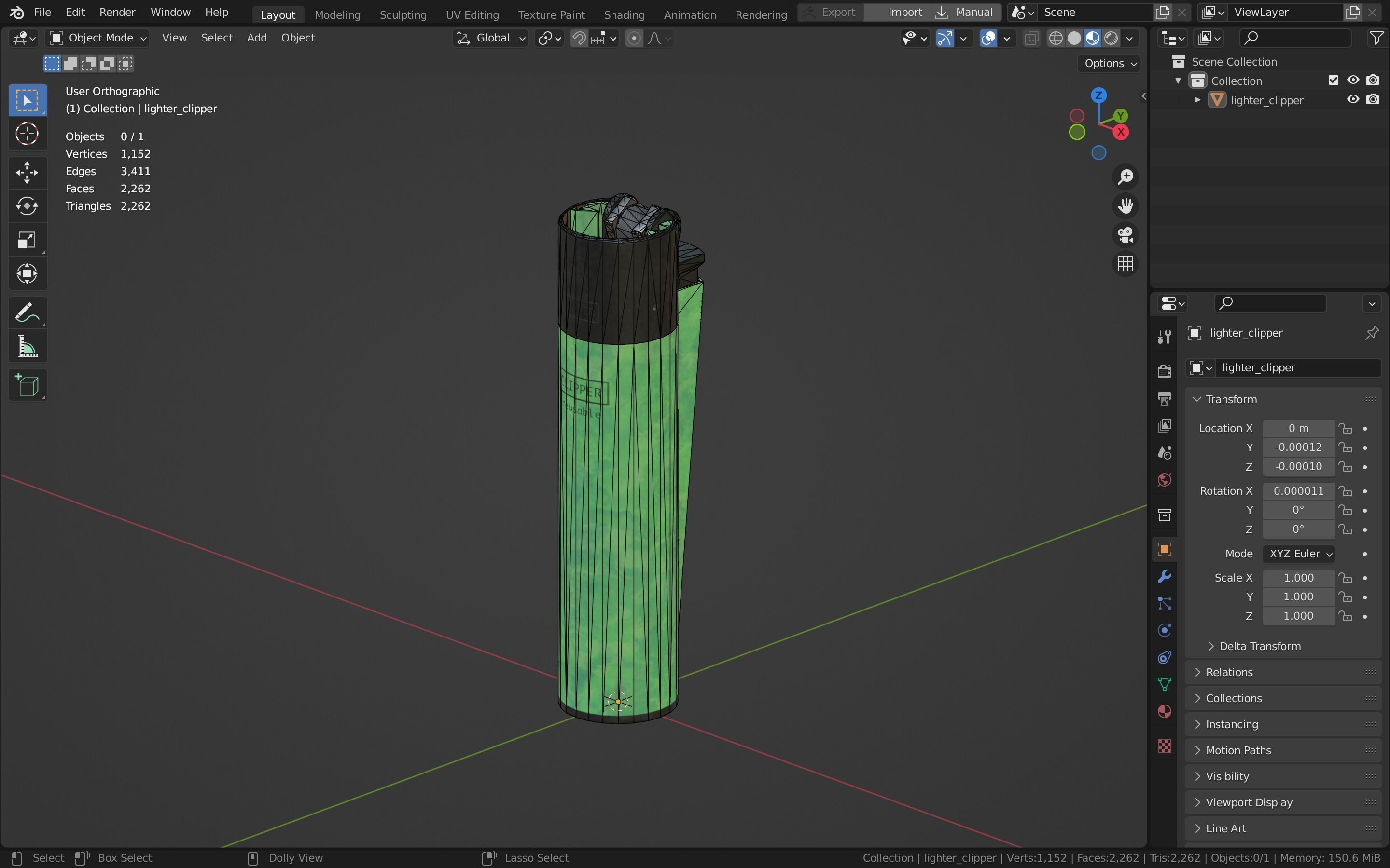 Lighter Low-poly 3D model_39