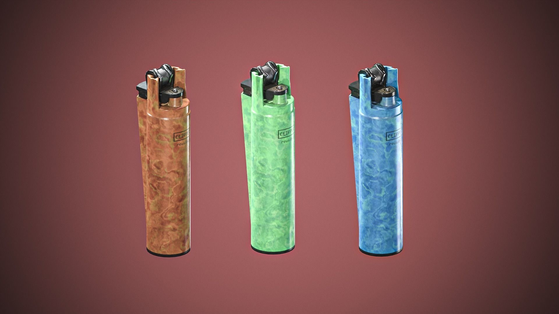 Lighter Low-poly 3D model_12