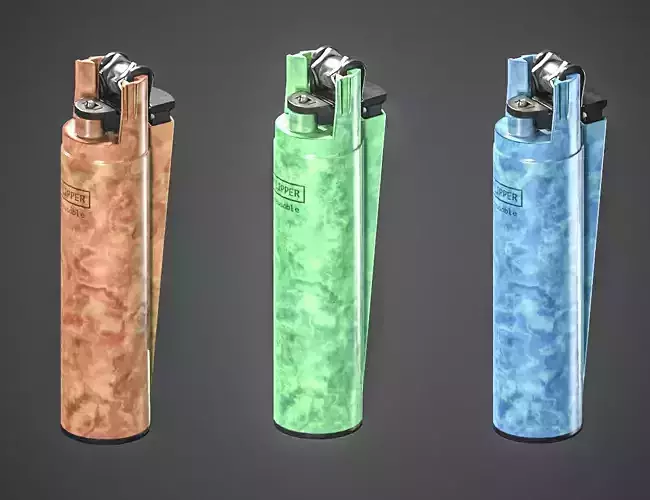 Lighter  Low-poly 3D model