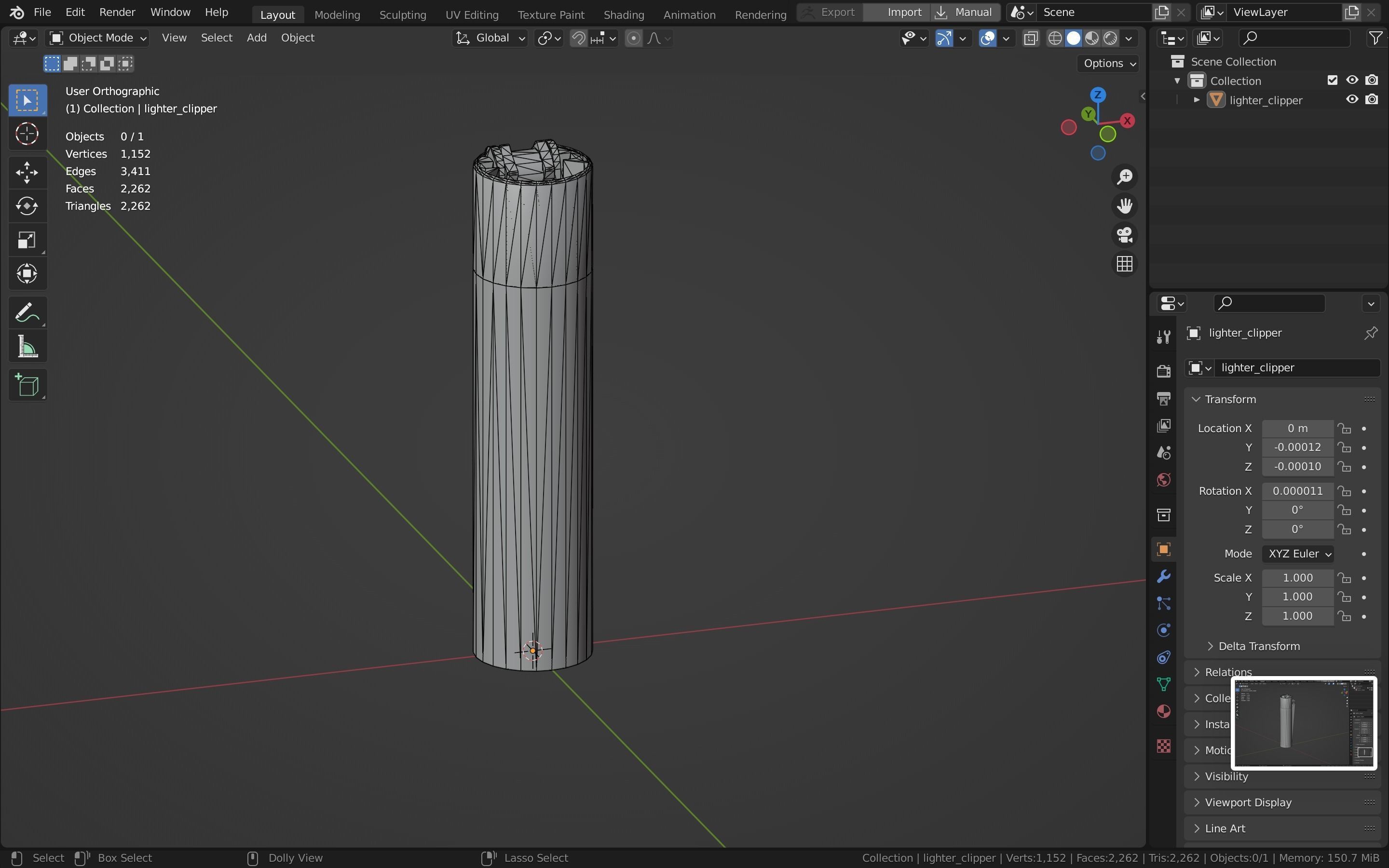 Lighter Low-poly 3D model_38