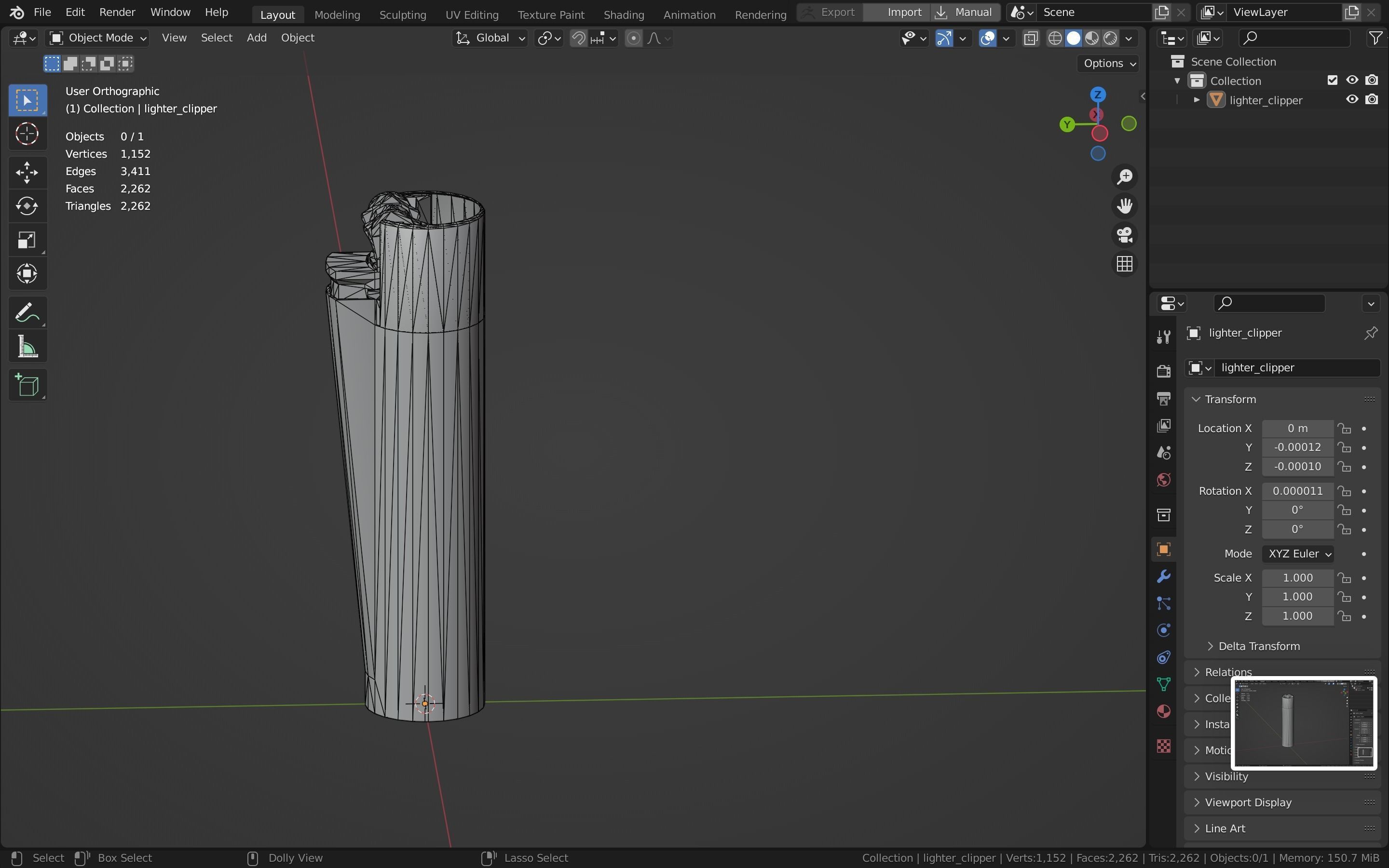 Lighter Low-poly 3D model_49