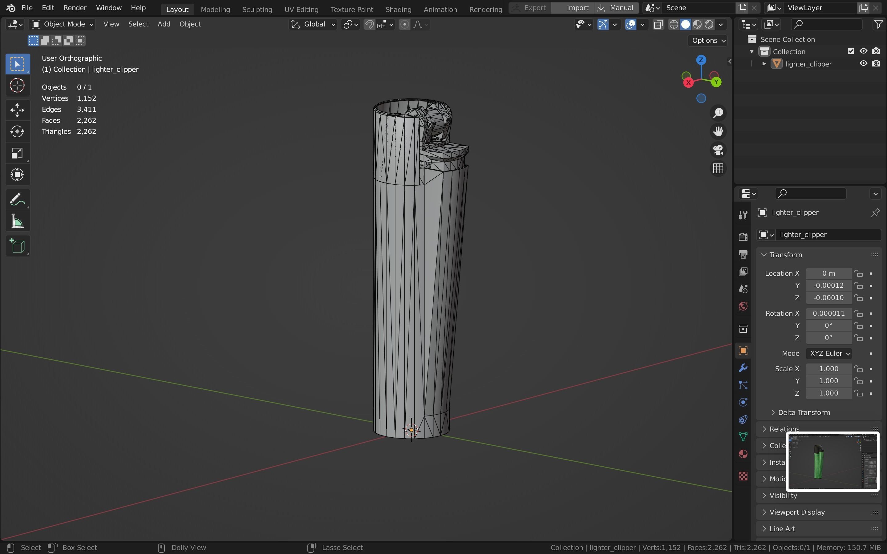 Lighter Low-poly 3D model_46