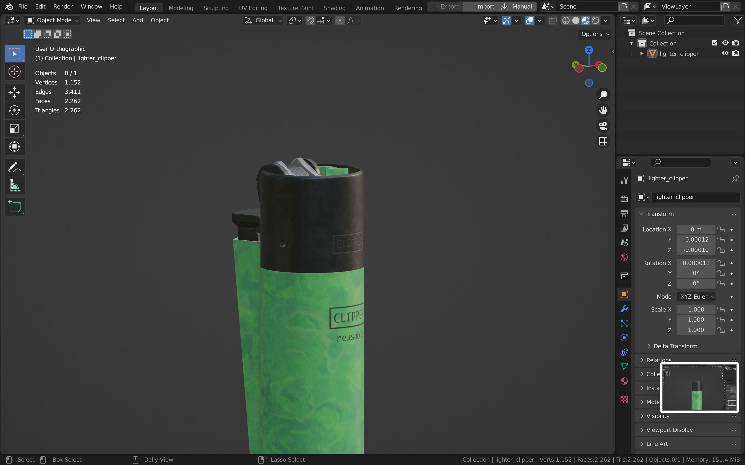 Lighter Low-poly 3D model_58
